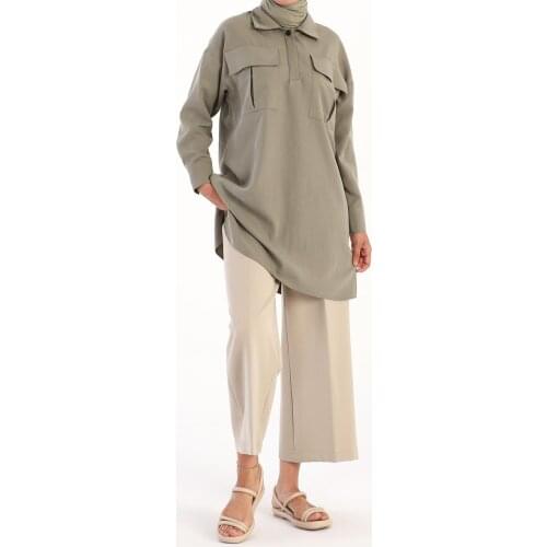 Dual Pocket Front Tencel Tunic