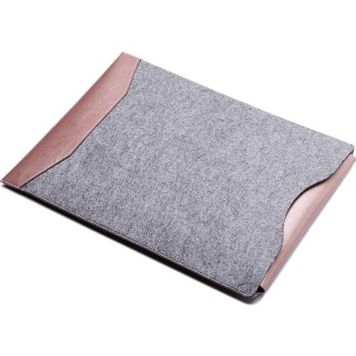 XSKN Laptop Sleeve Microfiber with Felt XSKN Ultra Thin Case for Macbook 11 13 15 inch Ultrabook Computer Notebook Bag Rose Gold
