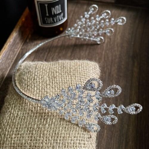 Unique Crystal Headband Wedding Hair Accessories Bride Wedding Crown Princess Birthday Tiaras Parade Prom Accessories