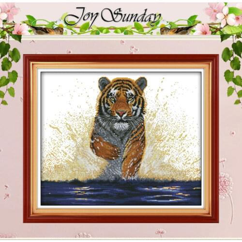 Handmade Tiger King Back Patterns Counted Cross Stitch 11 14CT Cross Stitch Sets Chinese Cross-stitch Kits Embroidery Needlework