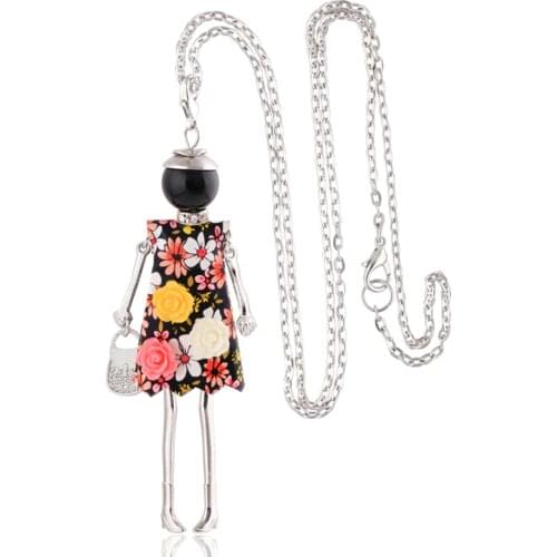 Handmade Women Necklaces Long Pendant Bohemian New Arrival Long Flower Necklace Fashion Lovely Jewelry Girl Accessory