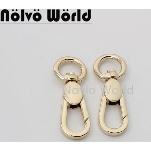 10-50pcs light gold 51*12mm 1/4'' small round head swivel clasp for girls shoulder bag connector buckles purse hardware