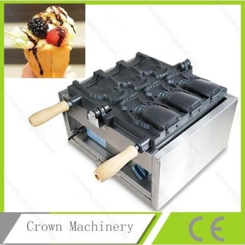 110V/220V ice cream taiyaki maker; Japanses open mouth ice cream fish taiyaki machine