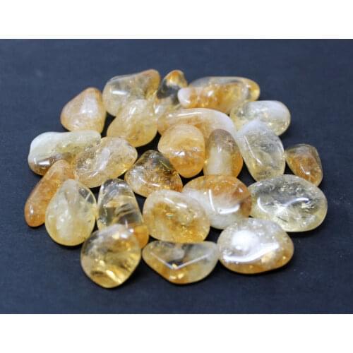 2 Medium Yellow Citrine Tumbled Stones (Crystal Healing Gemstone Chakra)
