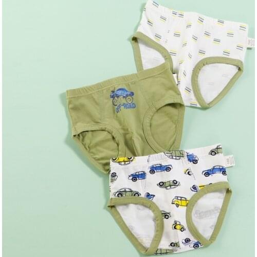 3pcs/lot Boys Printed Briefs Cotton Boys Panties Cute Cartoon Print Kids Underwear Boys Boxers Briefs 2-10Y