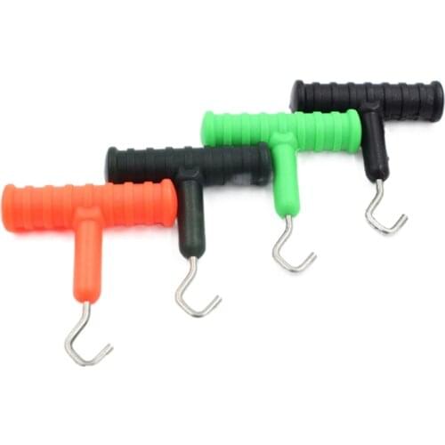3PCS ABS Grip+Stainless Steel Smooth Knot Hook Carp Fish Knot Puller Rig Making Rig Tool Terminal Fishing Tackle Accessories