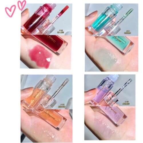 3pcs Moisturizing Lip Gloss Set Base Lipstick Makeup Water Glitter Lip Plumper Shimmer Mint Flavor Transparent Lip Gloss TSLM1