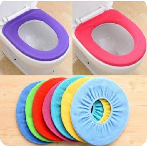 300pcs Warm Soft Toilet Cover Seat Lid Pad Bathroom Closestool Protector Bathroom Accessories Set Toilet Seat Cover Mat SN2132