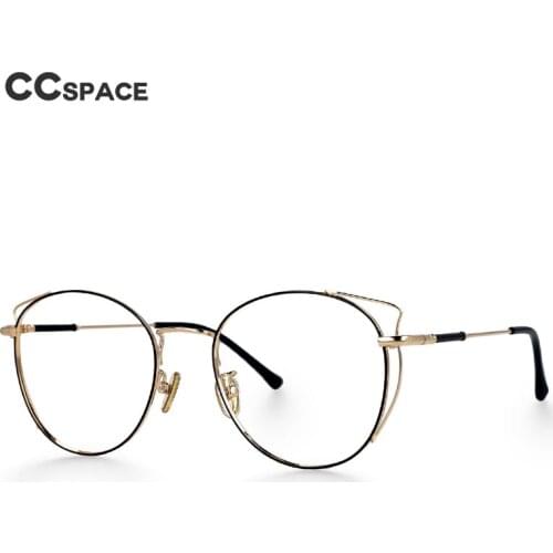 49712 Retro Cat Eye AntiI Blue Light Optical Metal Glasses Frames Women Fashion Computer Eyeglasses