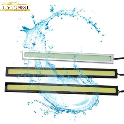 6pcs Led Daytime Running Light Ultrafine Lamp Waterproof External Lights Universal 14cm 17cm COB Auto DRL