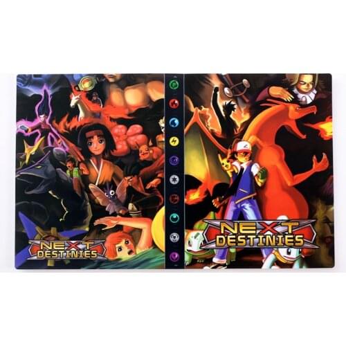 Anime Cartoon 240Pcs Pokemon Album Book Game Cards Booklet 4 Grid Poke Collection Card Map Cards Booklet List Kids Boy Toy Gift