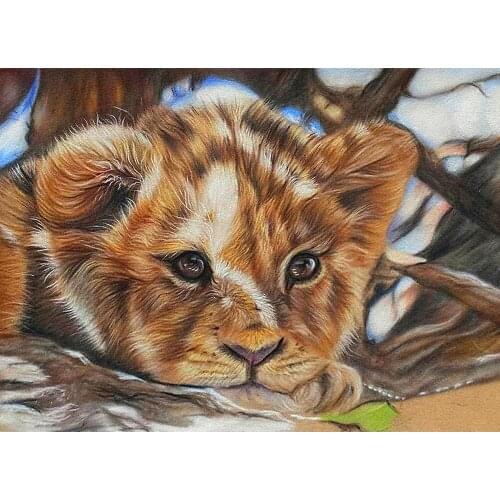 5D Diy Animal Tiger Diamond Embroidery Full Square Round Handmade Rhinestone Cross Stitch Mosaic Kit Home Decoration Gift