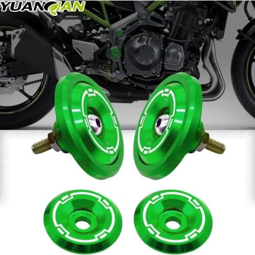 CNC Aluminum Motorcycle Accessories Green Frame Hole Cap Cover Plug Bolt Protector Guard For KAWASAKI Z900 Z 900 2017 2018 2019