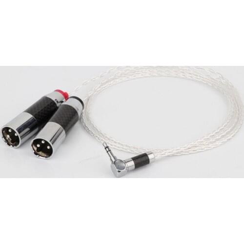 Preffair 3.5mm TRS Stereo Male to Dual XLR Male Audio Cable for Smartphone Laptop MP3/4 to powered Speaker Mixer Y Splitter