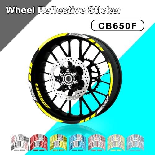FOR HONDA CB650F CB 650 F CB650 F Motorcycle Decorative Stripe Sticker Front Rear Wheel Reflective Decal Accessories