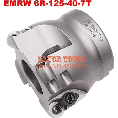 EMRW 6R-125-40-7T Face End Milling Cutter Indexable Flat Roughing Cutting ,CNC Milling Cutter