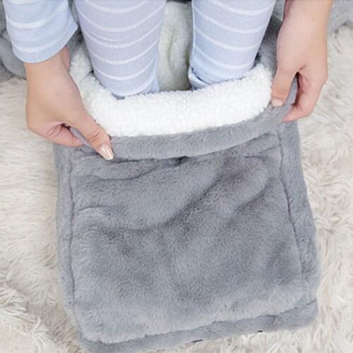 Heated Electric Warm Foot Warmer USB Charging Massager Washable Heat Settings Warmer Cushion for Home Bedroom Office