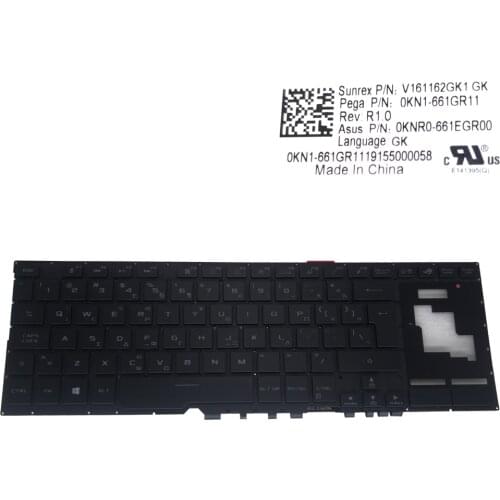 GK Greek Greece laptop keyboard for Asus Zephyrus S GX701L GX701LV GX701LWS GX701LXS replacement keyboards original V161162GK1