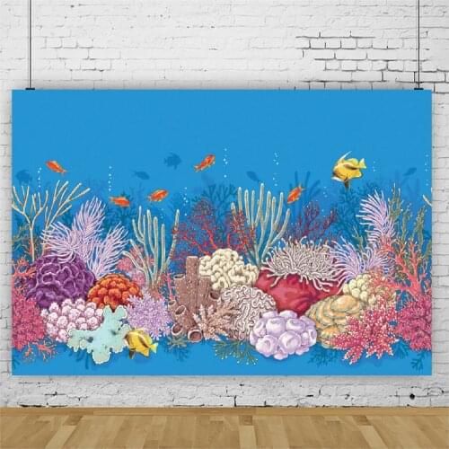 Beautiful Submarine Plants Backdrop Photography Background Photo Booth Studio Decor