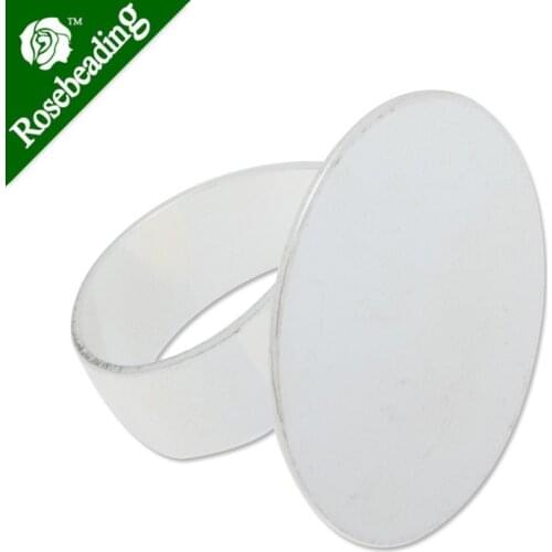 25mm Round Adjustable Silver plated Pad Ring Setting Pendants With 25 MM round Pad,Sold 20pcs/lot-C2871