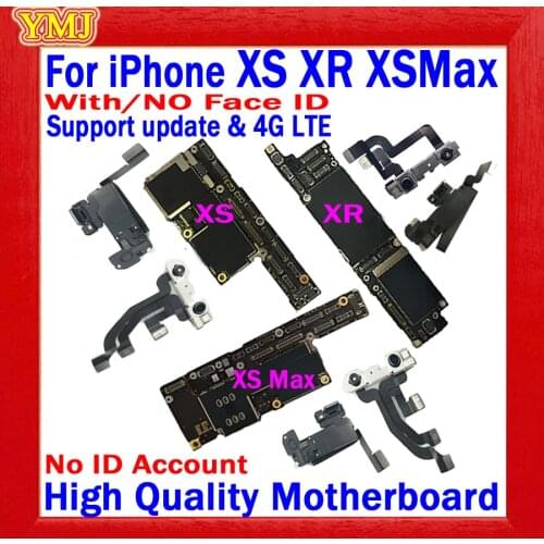 64GB 128GB 256GB For iPhone XR Motherboard With full chips & IOS System,100% Original unlock With/No face ID Clean iCloud Logic