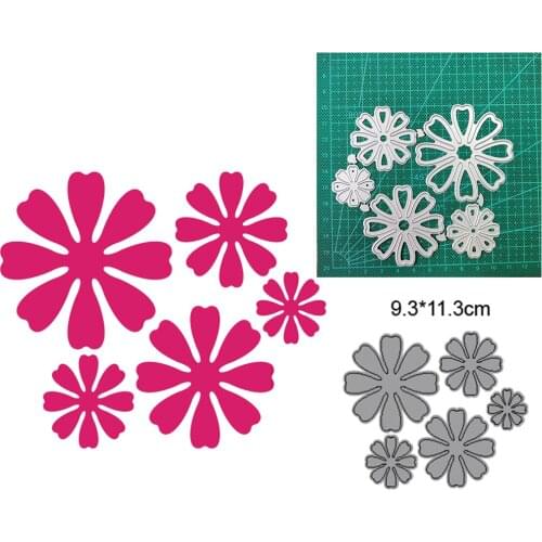 Metal Spring Flower Cutting Dies, Spring Symmetry Pattern Floral Die Cuts for Card Making Stencil Embossing Tool Scrapbooking