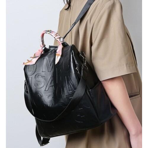 New Fashion Women Anti-Theft Backpack High Quality Leather School Bags Shoulder Bag Sac A Dos Female Travel Backpacks Mochila