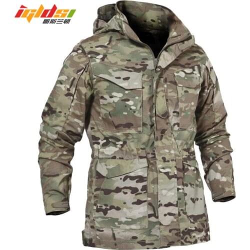 Men Tactical Jacket New 2018 Spring Autumn US Army M65 Military Field Jacket Trench Coats Hoodie Casaco Masculino Windbreaker