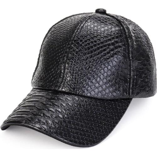 Mens And Womens Baseball Cap Pure PU Leather Baseball Cap European And American Outdoor Leisure Mens And Womens Caps