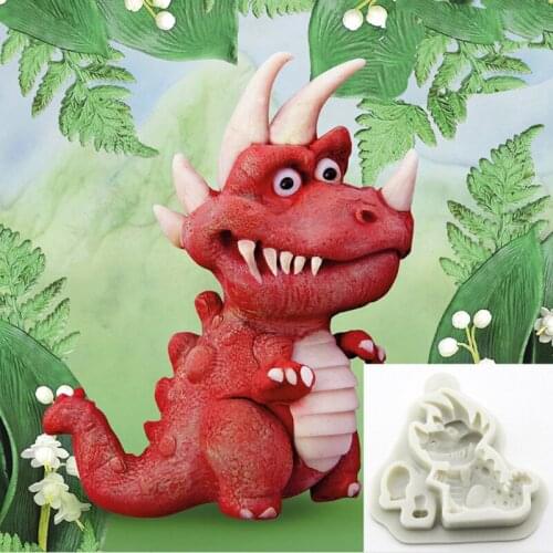 New Cartoon Dinosaur fondant cake silicone mold Fondant mold Cake decorating tool Biscuit Sugarcraft Dessert Baking Mould