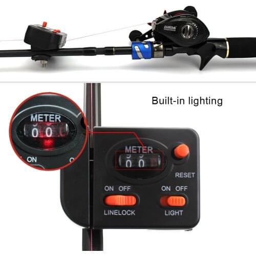 2021 New Fishing Line Length Counter Fishing Line Counter Full-featured Equipped With Light Professional Fishing Tackle Tool