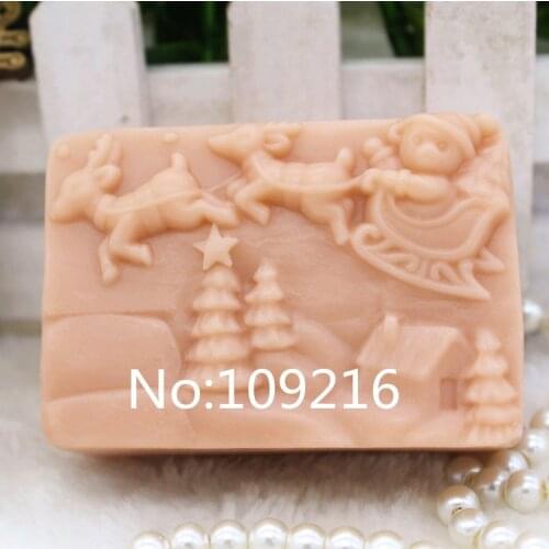 New Product!!1pcs Bear and Deer (zx219) Food Grade Silicone Handmade Soap Mold Crafts DIY Mould