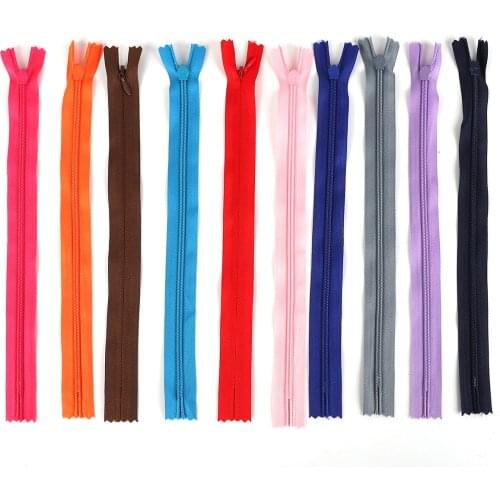 Wholesale 3# 10pcs 28-60cm Length Nylon Coil Zippers For DIY Sewing Garment Accessories Tailor Sewing Crafts Nylon Zippers Bulk