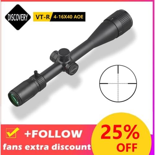 Discovery VT-R 4-16X40 AOE Hunting Rifle Scope Mil Dot Reticle Illuminated Telescope 25.4mm Tube Airgun Outdoor Shooting Sights