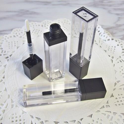 Wholesale 7ml Empty Lipgloss Tubes Bottles Lip gloss Bottle With Brush Lipstick Tubes lip Tubes Makeup refillable Flat Bottles