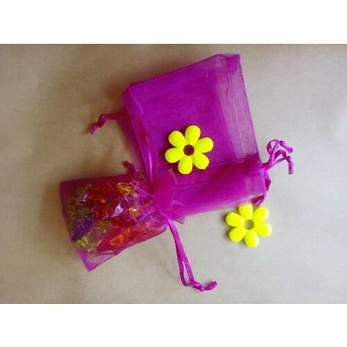 25x35cm 500pcs/lot Christmas Organza Bags Rose Red Drawstring Bag Pouch For Food/jewelry/candy/wed Gift Bag Small Packaging Bags