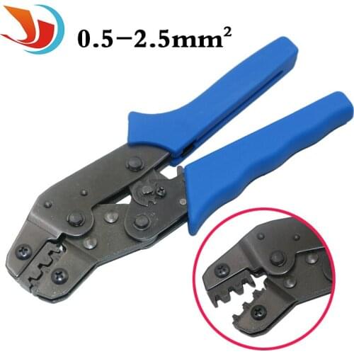 SN-48B qstexpress Mini Europ Style crimping tool crimping plier 0.5-2.5mm2 multifuctional tool Blue handle