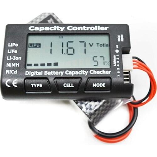 7 Digital Battery Voltage Tester Checker LiPo LiFe Li-ion Nicd NiMH Battery Voltage Tester Checking Capacity Controller