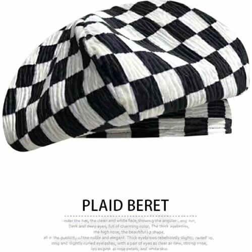 Thin Corduroy Berets Womens Cap For Female Lattic SoftWinter Hat Solid Flat KPop Felt Cute Girl Berets BLM009