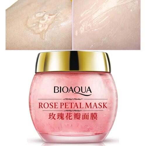 Rose Night Mask Moisturizing Petals Sleeping Masks Gel Nourish Repair Care Face Cream Brighten Skin Tone Shrinking Pores 120G M