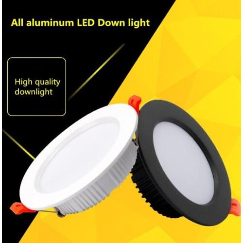 LED Recessed Downlights 9W 12W 3W 5W 7W 15W 18W 24W 30W Down Lamps 220V SMD 5730 Spot Indoor Ceiling Panel Lighting