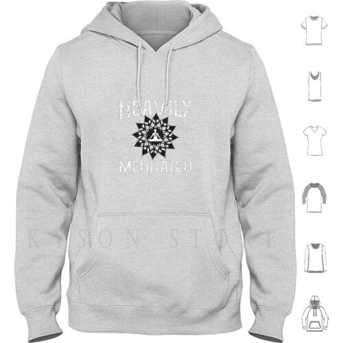 I'm Heavily Meditated Hoodie Long Sleeve Yoga Yogic Spiritual New Age Meditation Mindful Mindfulness Yoga Studio