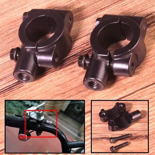 1Pair 7/8" Motorcycle Handle Bar Mirror Mount Holder Rearview Handlebar Rear View Mirror Clamp For 10MM Handle Bar For Kawasaki