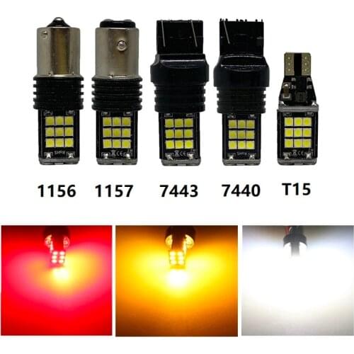 2PCS 1156 BA15S P21W S25 7506 LED Bulbs High Power 3030 SMD Super Bright 1200LM Replace For Car Reversing Light White 12V