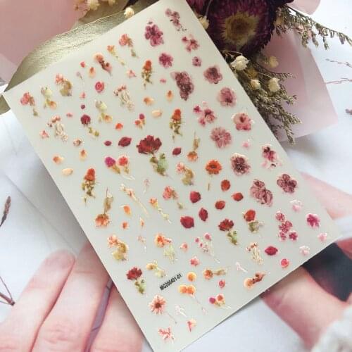 3D Nail Sticker Rose Flower Long Island Iced Tea Design DIY Tips Nail Art Ornament Packaging Self-adhesive Transfer Decal Slider
