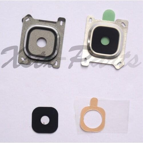 50PCS For Samsung Galaxy E5 E7 Back Rear Camera Glass Lens + Camera Protective Metal Lens Cover + Adhesive Sticker