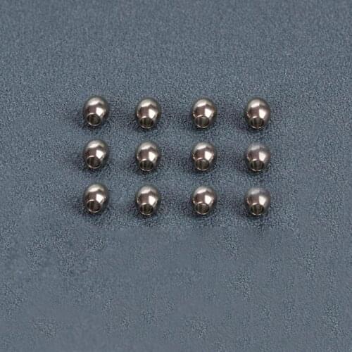 50pcs/lot Stainless Steel Spacer Beads 5x4mm/6x5mm/7x6mm Oval Loose Beads for Charms Bracelets DIY Jewelry Findings