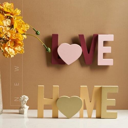 Couple Table Decor Love Letter Exquisite Workmanship Compact Design Desktop Letter Wedding Party Decorations for Home