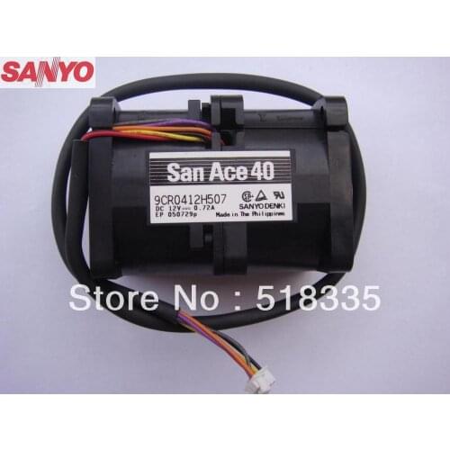 For Sanyo 40*40*56MM 40MM 4056 9CR0412H507 12V 0.72A dual motor cooling fan