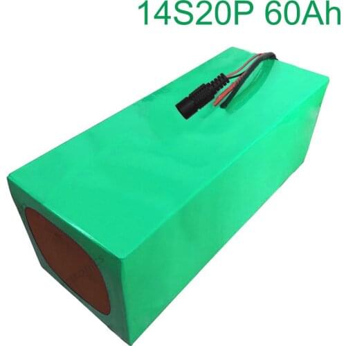 52V 60Ah 14S20P 18650 Li-ion Battery electric two Three wheeled motorcycle bicycle 290*200*140mm